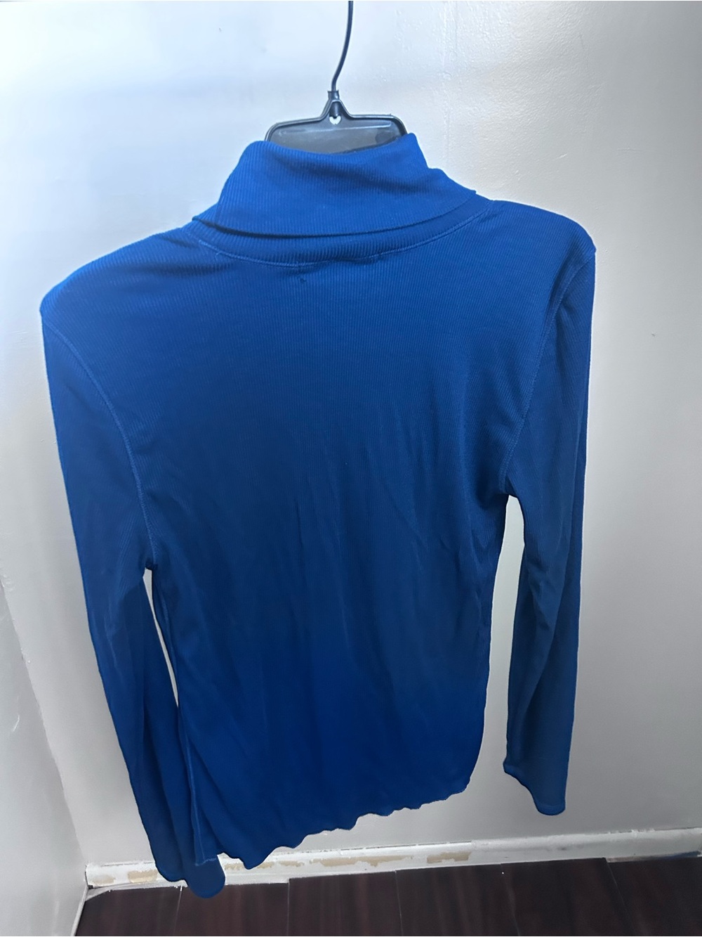 Planet Gold Blue Ribbed Turtleneck Long Sleeve Top XL NWT - Picture 4 of 5
